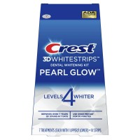 Crest 3D Whitestrips Pearl Glow Levels 4 Whiter (7 Treatments / 14 Strips)