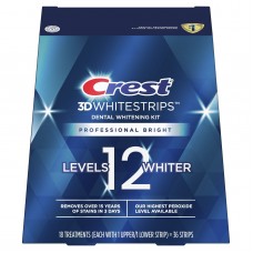 Crest 3D Whitestrips Professional Bright Levels 12 Whiter (18 Treatments / 36 Strips)